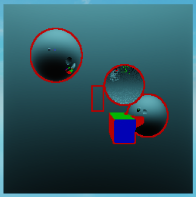 Example scene using glass and mirror shaders
